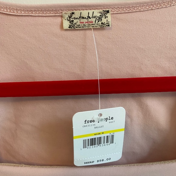 Pink short sleeve Free People bodysuit - NWT - M - Picture 2 of 2